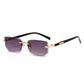 Modern Slim Rimless Impact-Resistant UV400 Lightweight Sunglasses