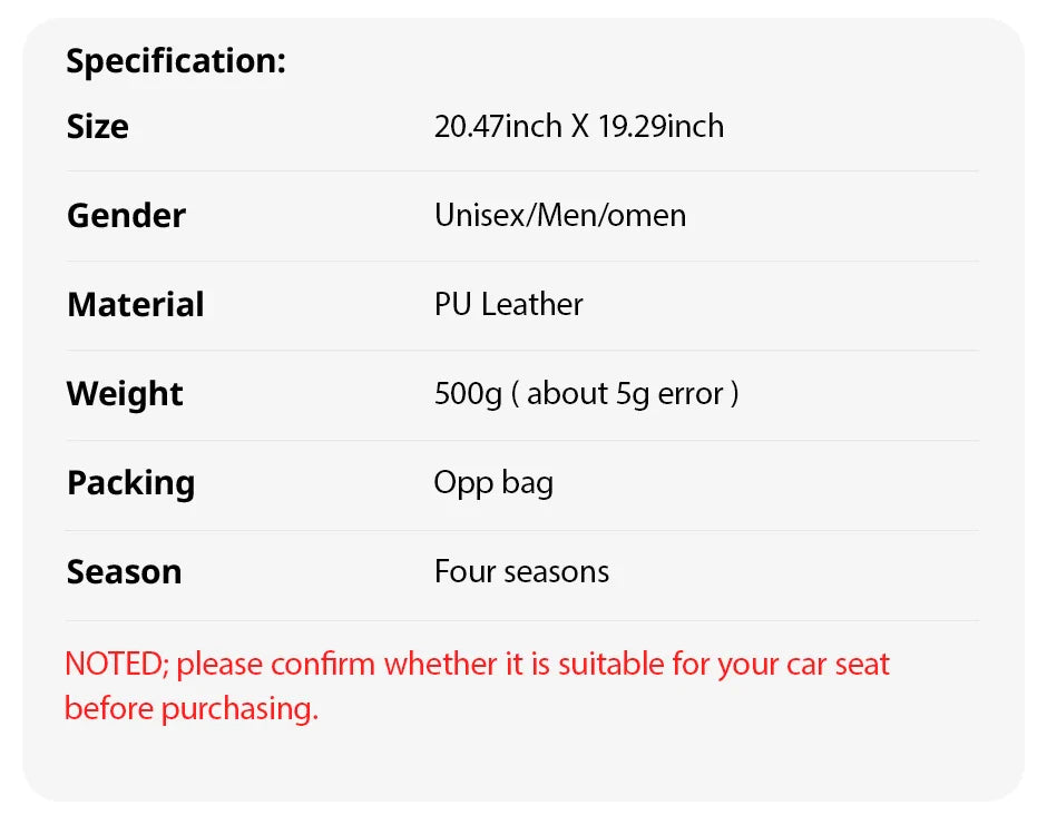 Deluxe PU Leather Car Seat Cover – Padded, Breathable & Universal Fit