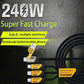 MaxCharge 240W Smart Cable – 3-in-1 Multi-Port with USB & Type-C Dual Input