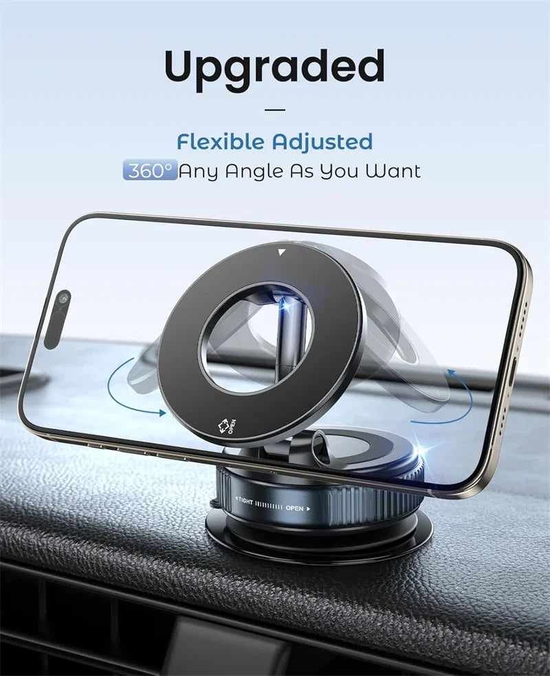 Multi-Angle Dashboard & Windshield Magnetic and Advanced Vacuum Suction Car Mount