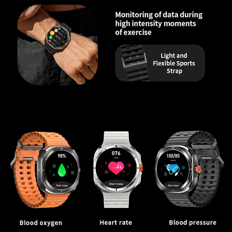 SeniorSafe Large Display Health Monitoring & Emergency SOS Senior Friendly Smartwatch