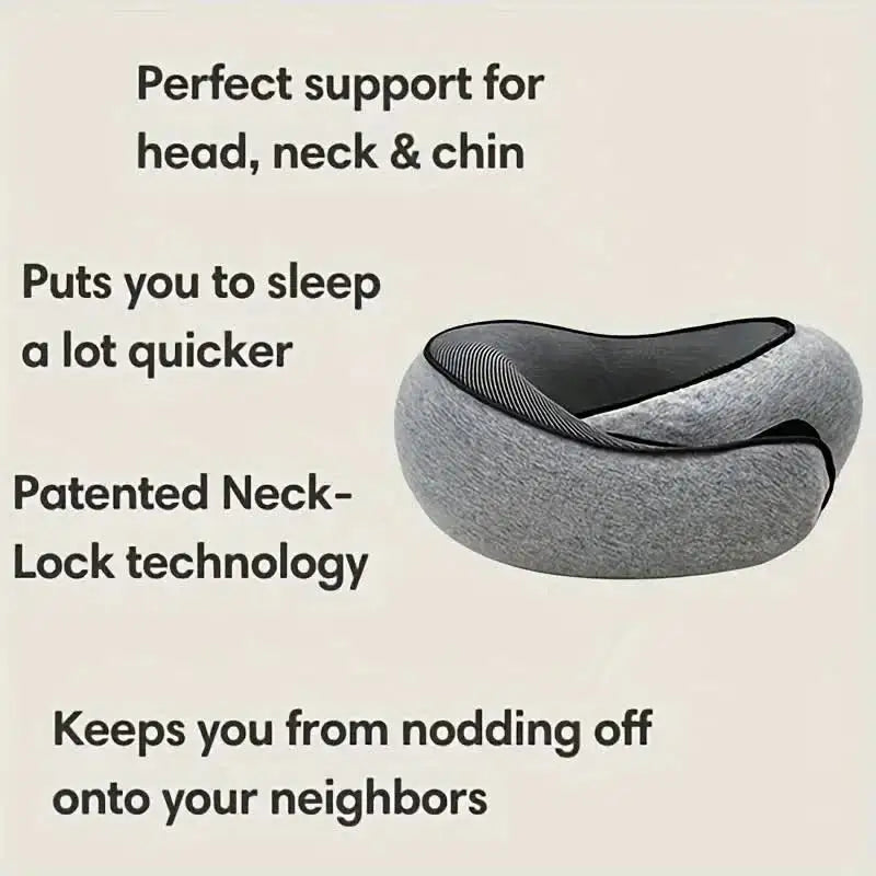 U-shaped Memory Foam Snail Style Adjustable Travel Pillow
