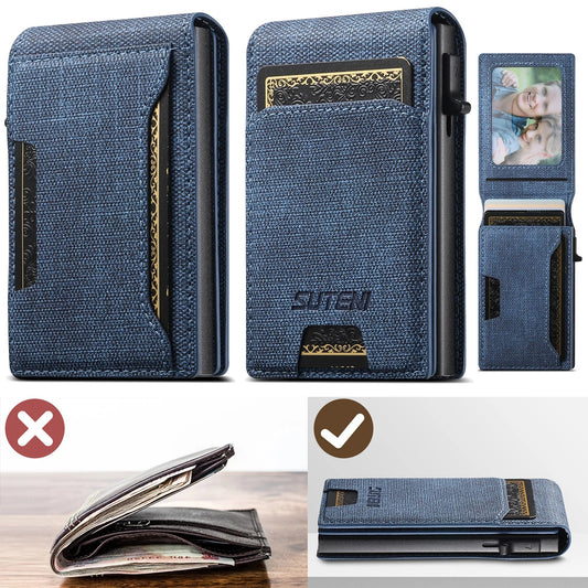 QuickCard – Pop-Up Card Magnetic Closure Durable & Slim Lightweight Wallet