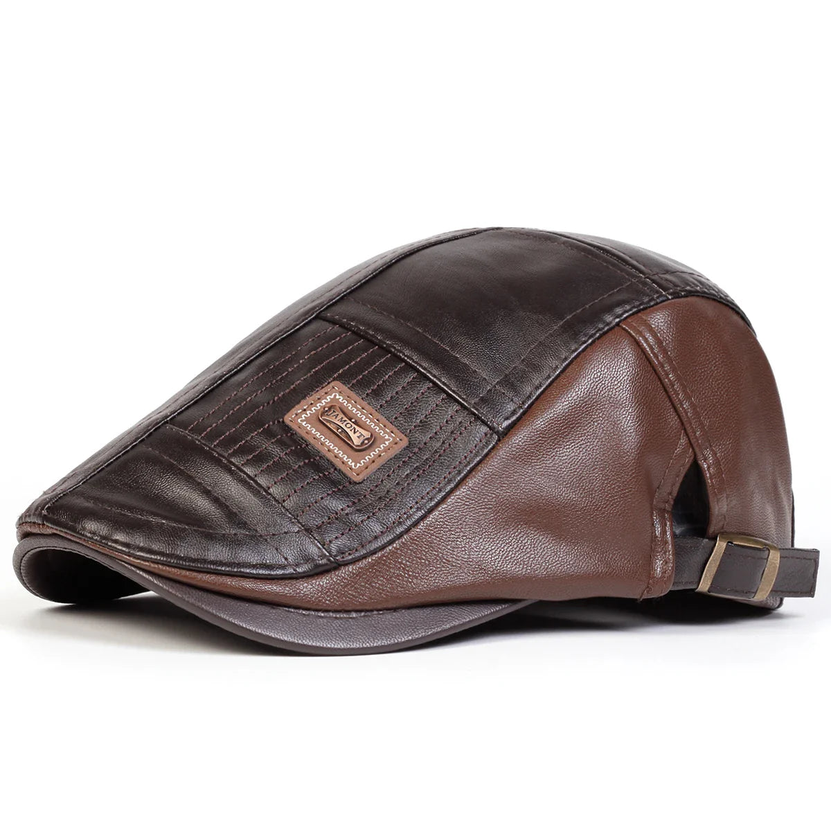 Classic vintage style Pu Leather Lightweight adjustable Comfortable Fit Newsboy Caps