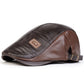 Classic vintage style Pu Leather Lightweight adjustable Comfortable Fit Newsboy Caps