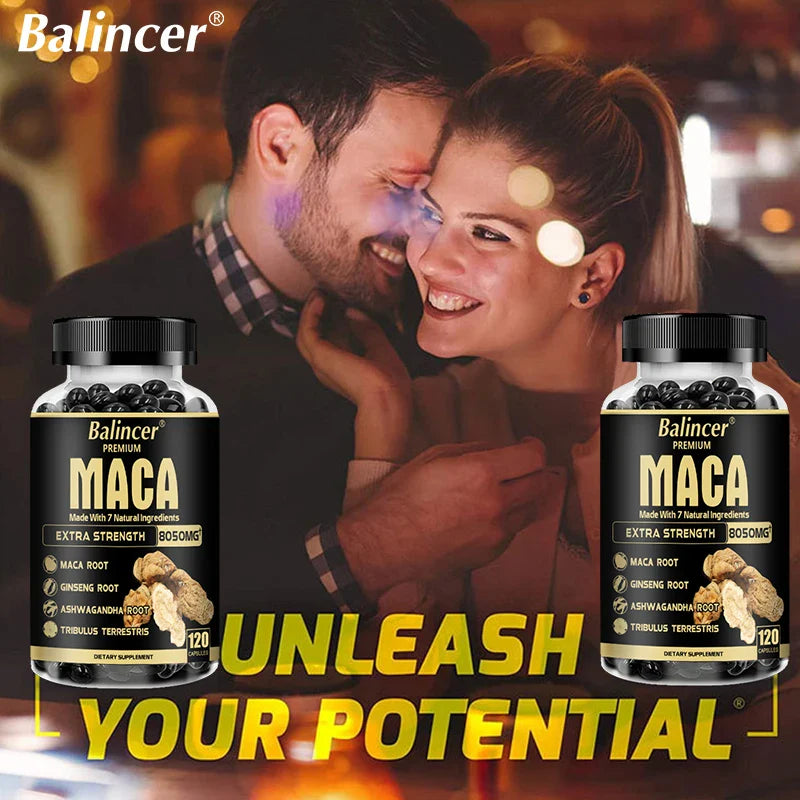 Extra Strength 7-in-1 Herbal Extracts Maca Root Blend for Male Vitality & Overall Wellness
