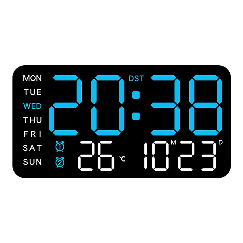 Seniors-Friendly Easy-Read Large Display LED Voice Control Alarm Clock