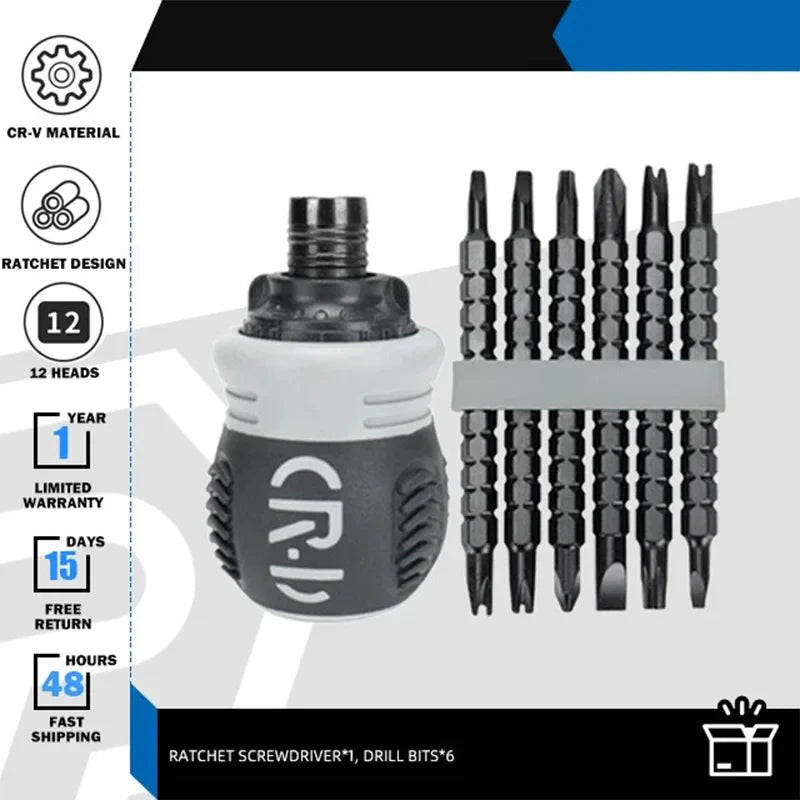 Telescopic Magnetic 13 In 1 Mini Ratchet Precision Screwdriver