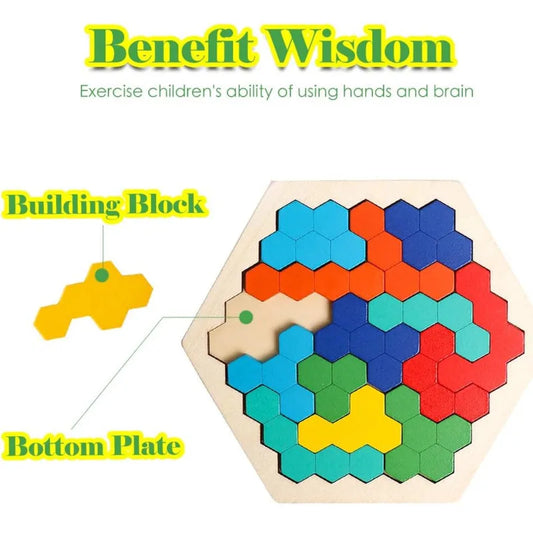 3D Wooden Puzzle Relaxing &  Brain-Stimulating Problem-Solving Skills Game for Seniors