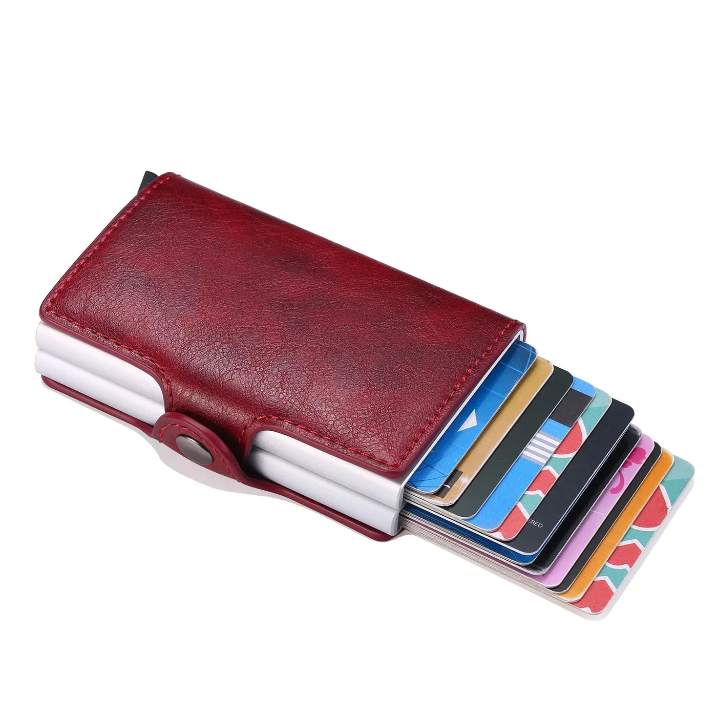 DoubleDeck 14 Cards Quick Pop-Up Access RFID Protection Mini Wallet