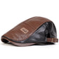 Classic vintage style Pu Leather Lightweight adjustable Comfortable Fit Newsboy Caps