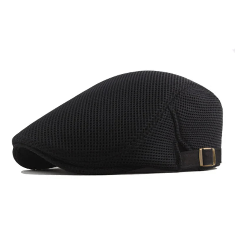 BreezeFit Adjustable Lightweight Breathable Mesh Newsboy Cap