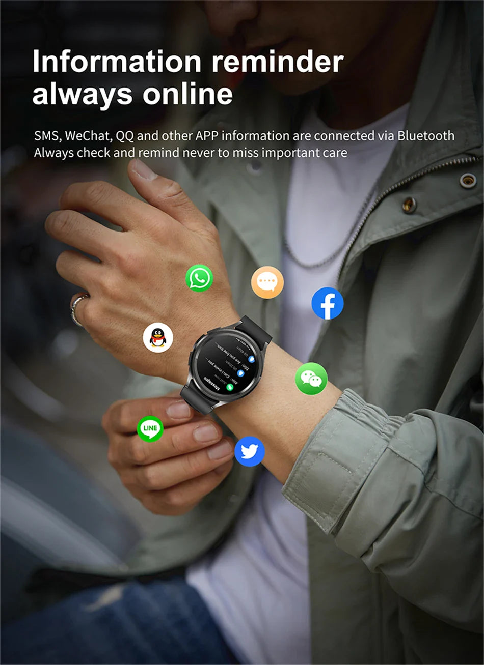 Classic Bluetooth Call Health Monitoring Smartwatch For Android & iOS