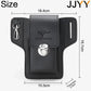 Vintage Multi-Layer Belt Phone Holster with Key Hook & Front Pocket