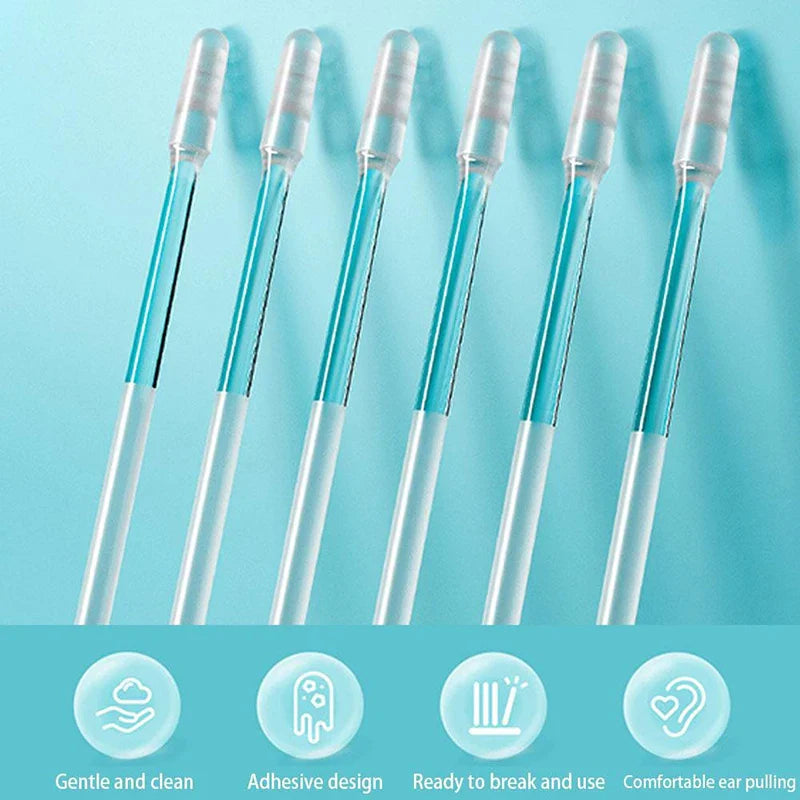 Japanese Reusable Soft Silicone Sticky Wax Removal Ear Swabs (24pcs/box)