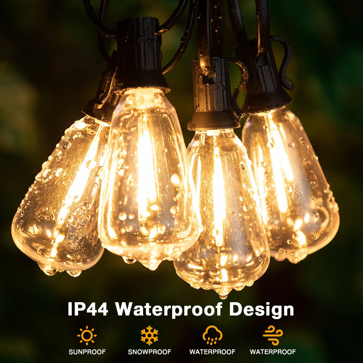 Vintage Style Shatterproof & Waterproof Garden Led String Lights