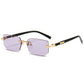 Modern Slim Rimless Impact-Resistant UV400 Lightweight Sunglasses