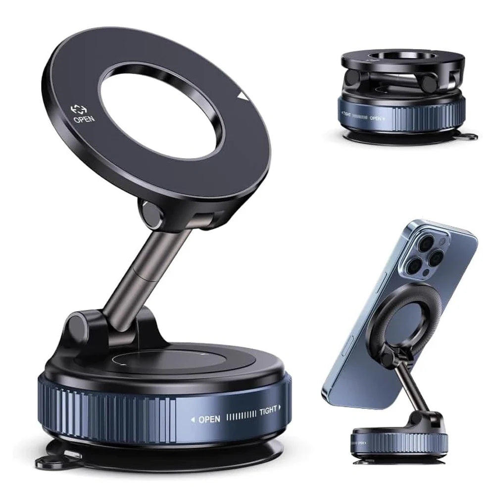Multi-Angle Dashboard & Windshield Magnetic and Advanced Vacuum Suction Car Mount
