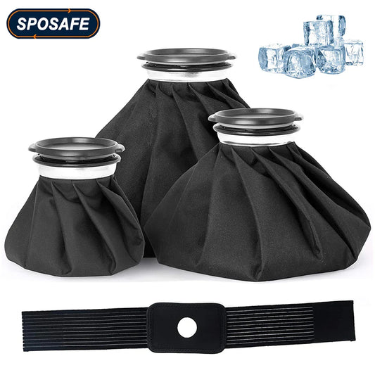 Professional Hot/Cold Compress Bandage with Reusable Ice Bag Pack & Elastic Strap