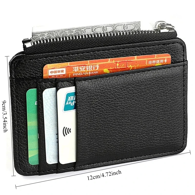 SlimZip Zippered Mini Wallet with Card Slots & Coin Pocket