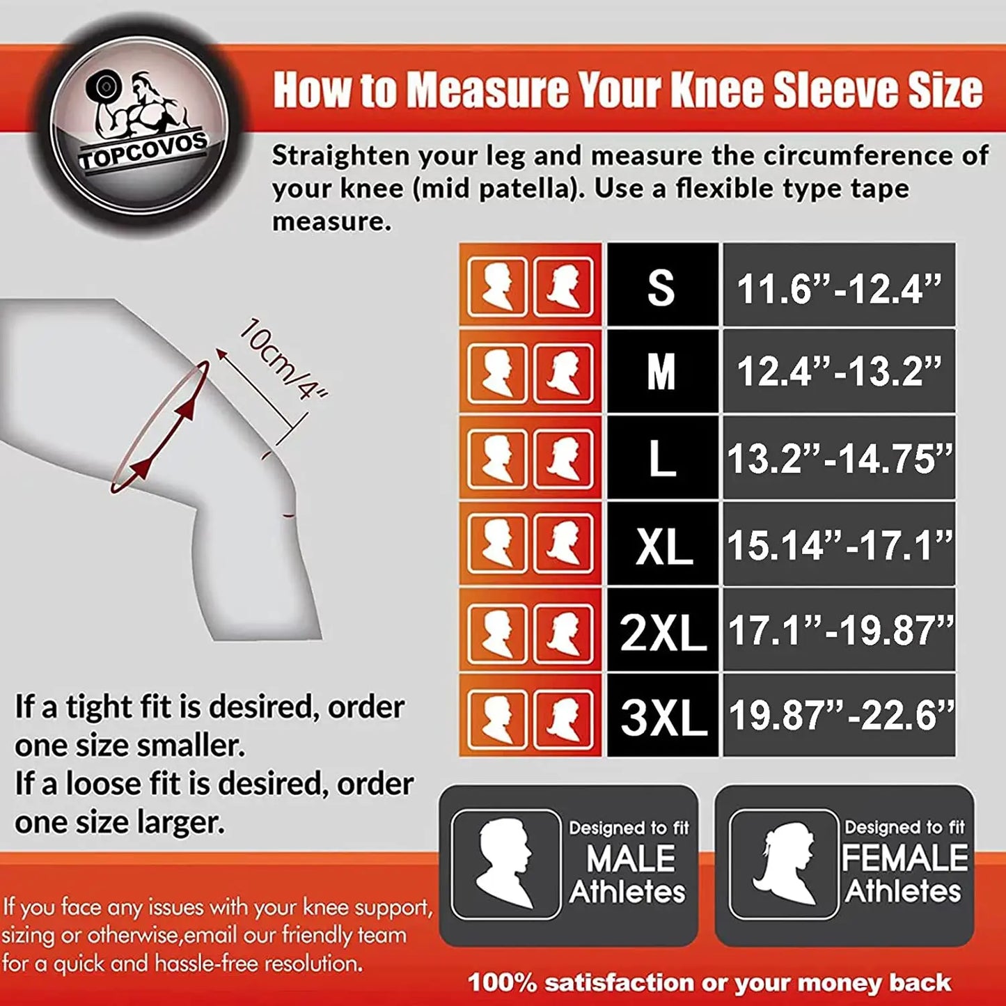 Knee Support Compression Gel Sleeve with Side Stabilizers & Velcro Straps