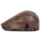 Classic vintage style Pu Leather Lightweight adjustable Comfortable Fit Newsboy Caps