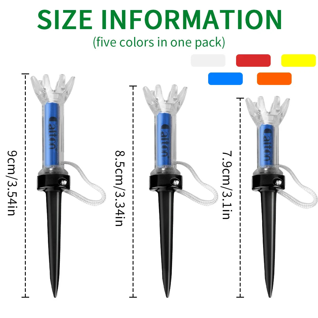 Caiton Magnetic 360° Zero-Bend Reusable Golf Tee Set (5pcs)