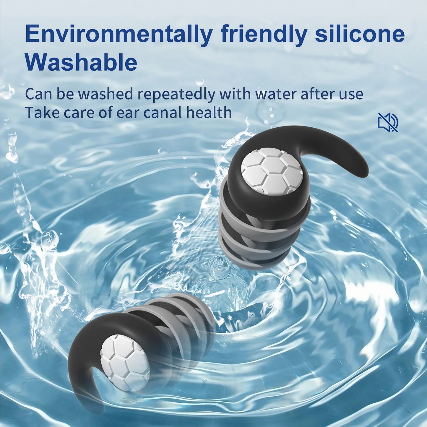 Triple-Layer Noise-Blocking Silicone Seal Isolation Earplugs