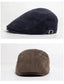 Vintage Corduroy Front and Back Wear Newsboy Flat Cap