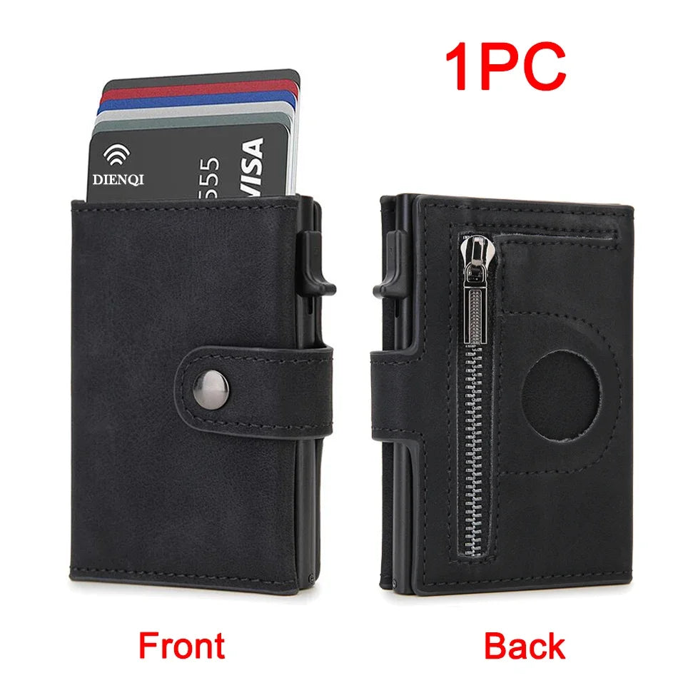 Maximum Carry RFID AirTag Wallet – Pop-Up Cards, Cash Compartment & Coin Pocket