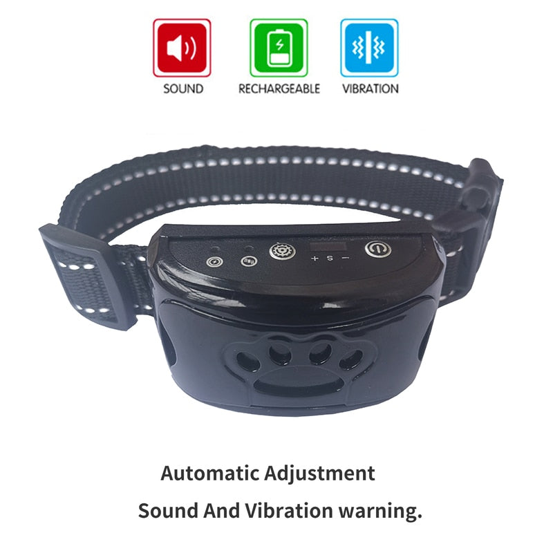 Ultrasonic+Vibration Dog Anti Barking Training Collar (NO Electroshocks)