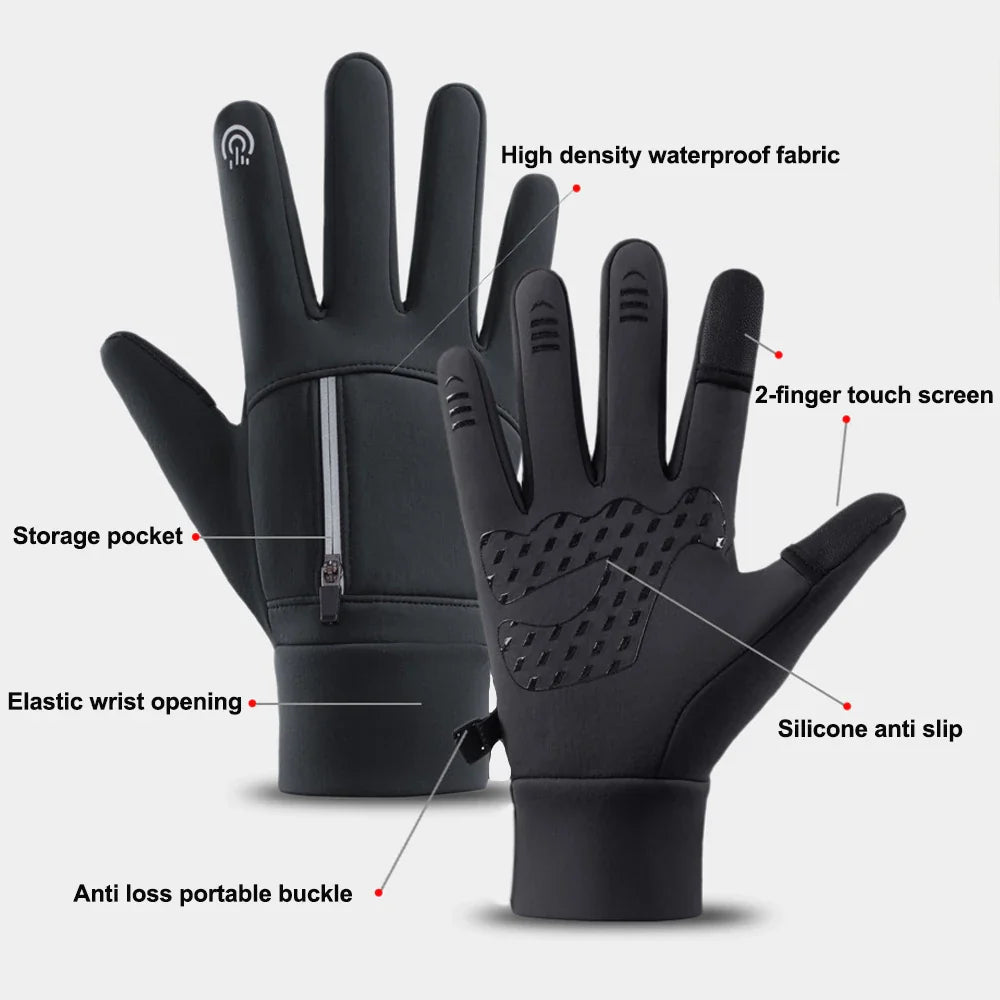 WarmGrip Smart Touch & Flip-Finger All-Weather Pocket Gloves