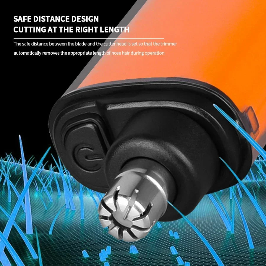 Professional 2 In 1 Rechargeable Ear & Nose Hair Trimmer Clipper with Battery Display