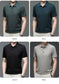 Short-Sleeve Plaid Pattern Ice Silk Polo Shirt