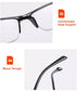 Half-Frame Clear Lens Retro Reading Glasses