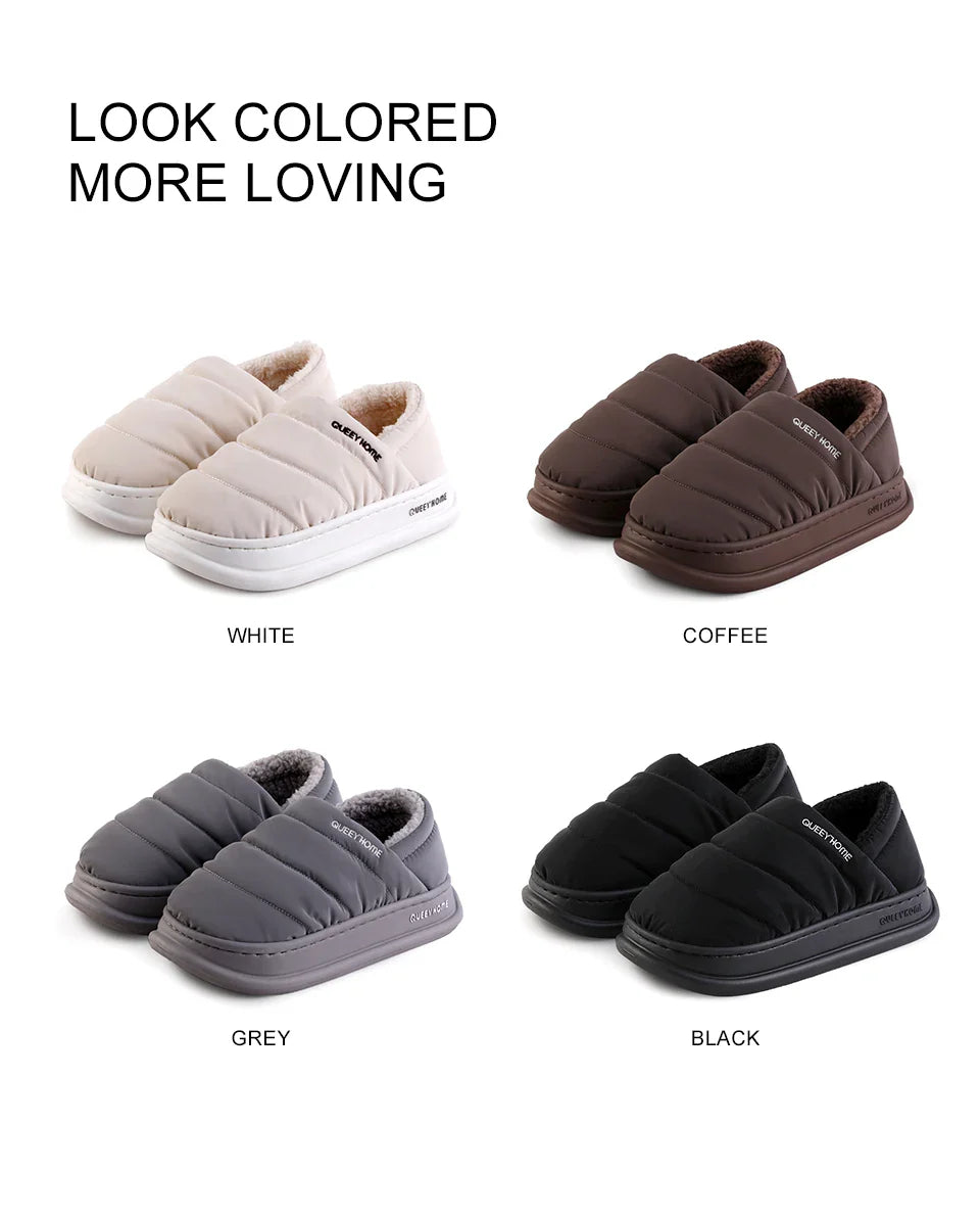 Winter Plush Thick Bottom Anti Slip Waterproof Indoor & Outdoor Slippers