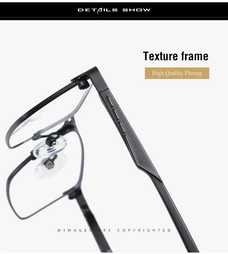 Metal Frame Blue Light Blocking Reading Glasses