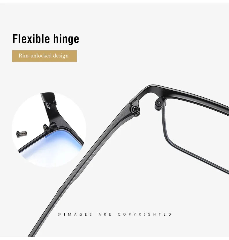 Metal Frame Blue Light Blocking Reading Glasses