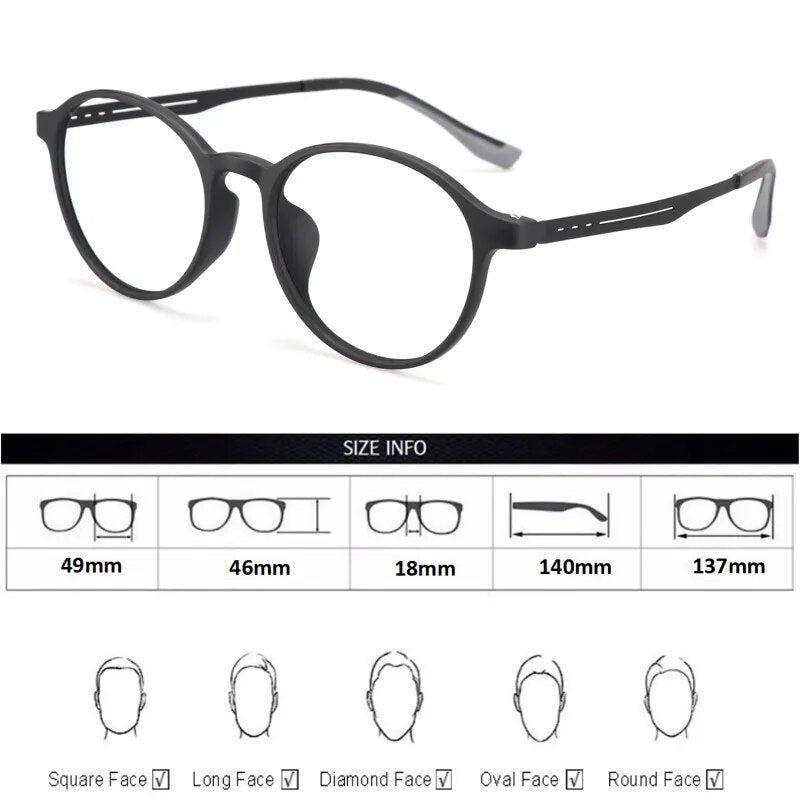 Titanium Anti Blue Light / Photochromic Retro Reading Glasses