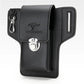 Vintage Multi-Layer Belt Phone Holster with Key Hook & Front Pocket