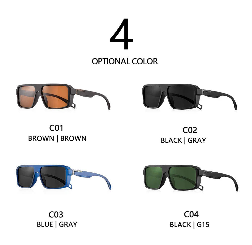 Classic Square Polarized UV400 Protected Anti-reflective Driving Sunglasses