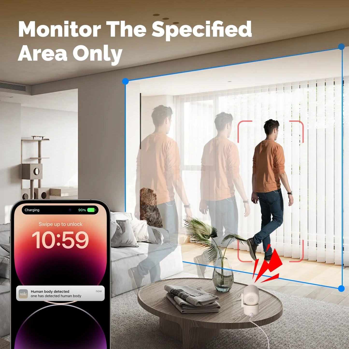 HD 4MP WiFi Night Vision Sound & Motion Detection Smart Security Camera