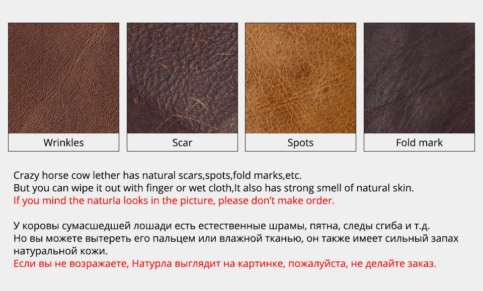 Genuine Leather Vintage RFID Blocking  Men Wallet With Chain