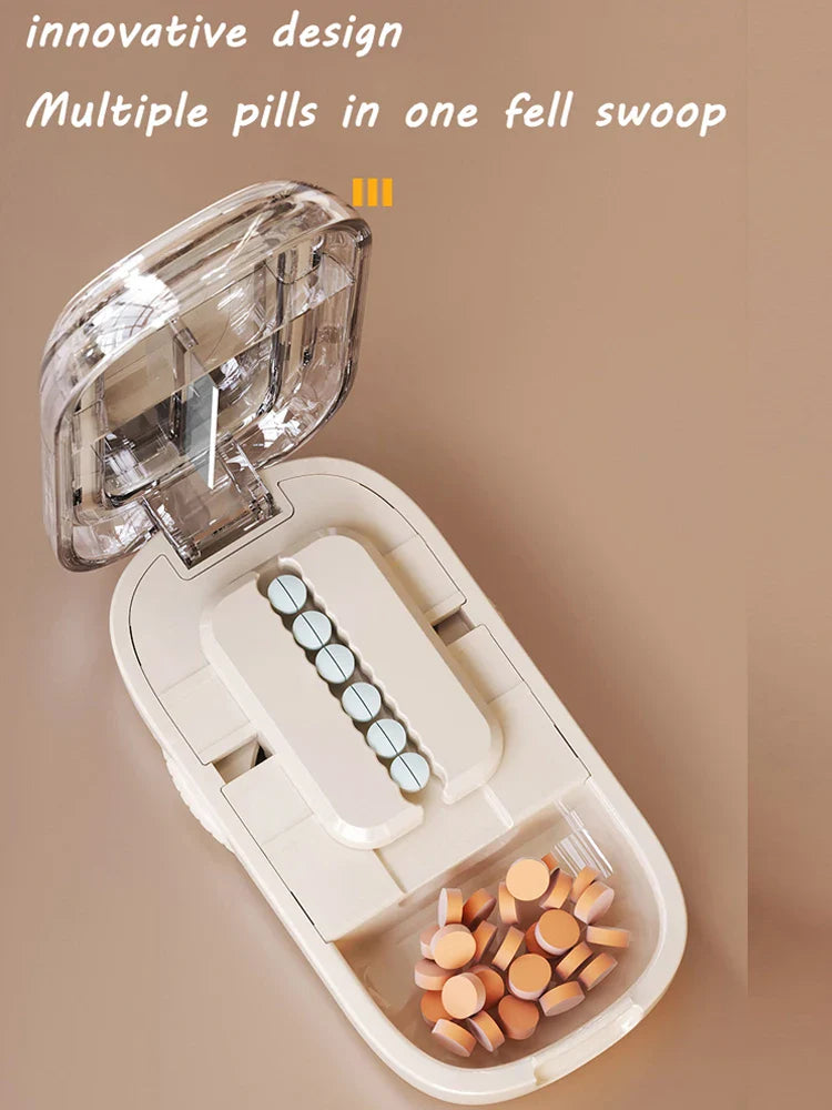 Japanese Smart Pills Splitter (Halved / Quartered) with Storage Organizer