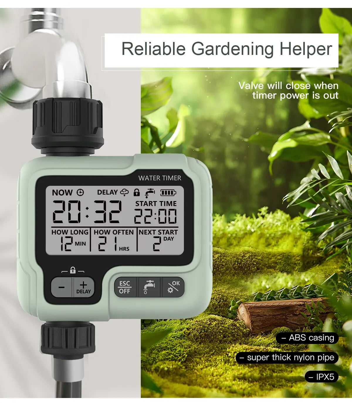 Automatic Garden Irrigation Intelligent Water Timer