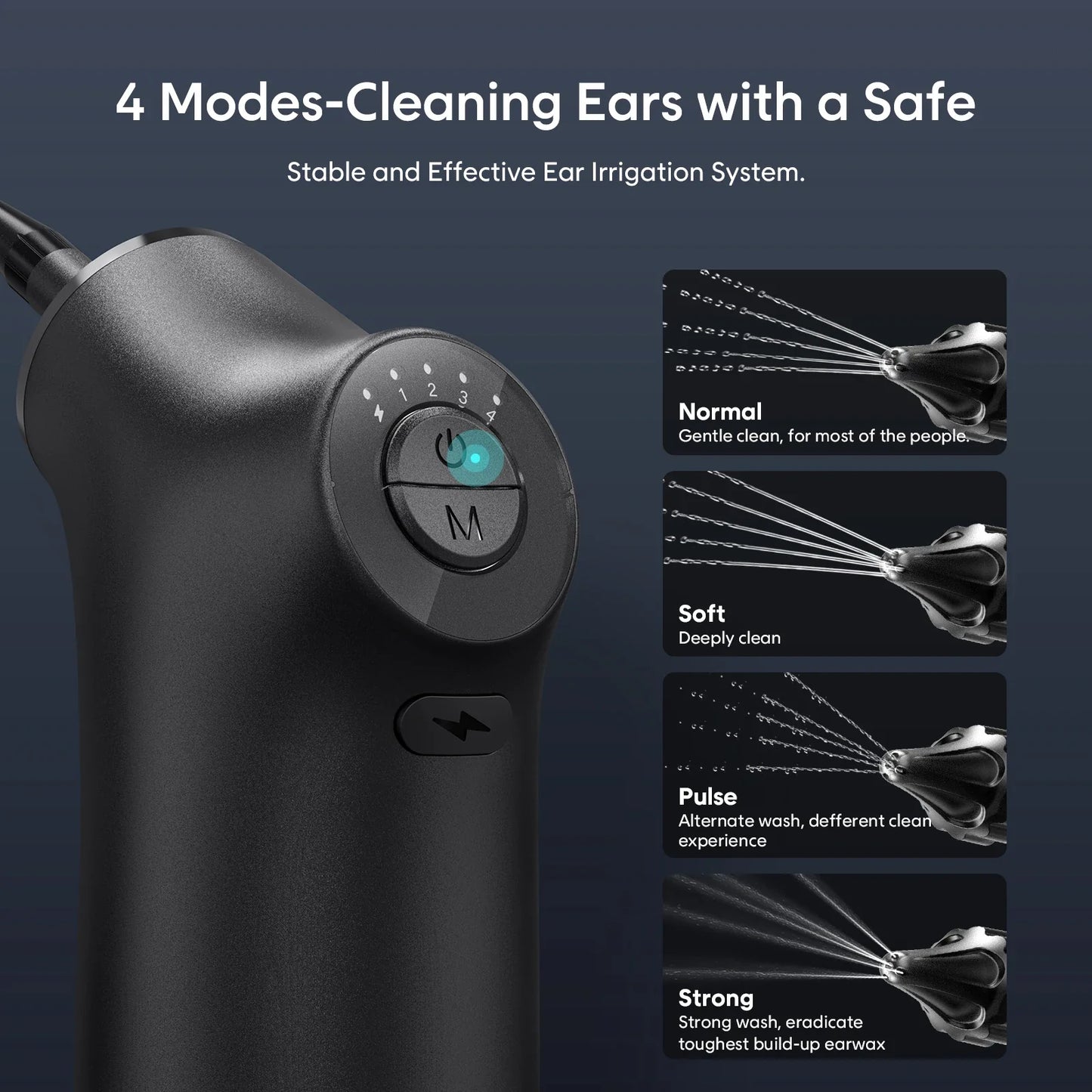 Electric Rechargeable 4 Pressure Modes Ear Wax Removal