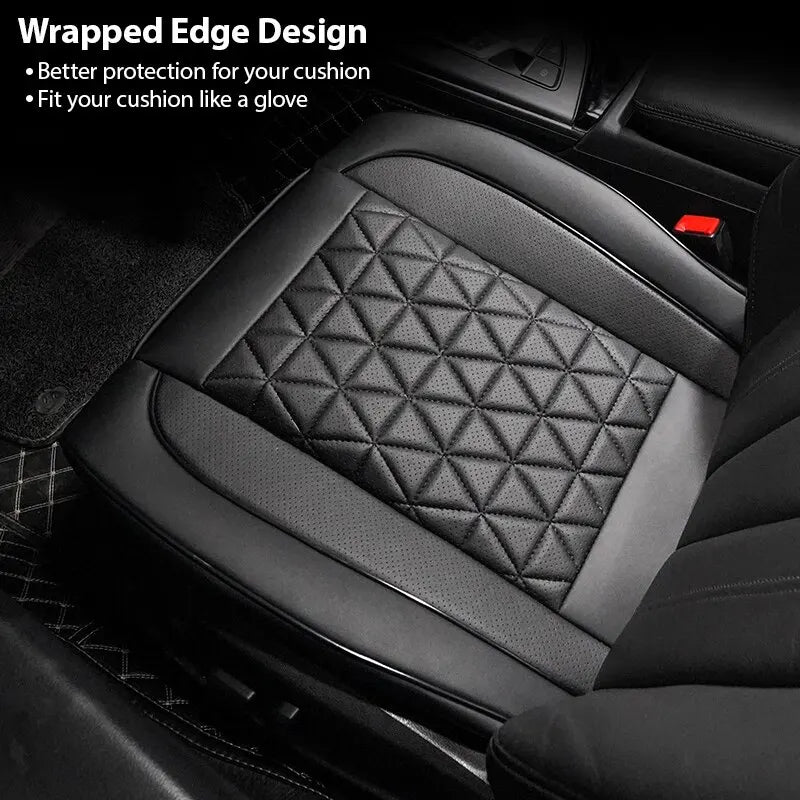 Deluxe PU Leather Car Seat Cover – Padded, Breathable & Universal Fit