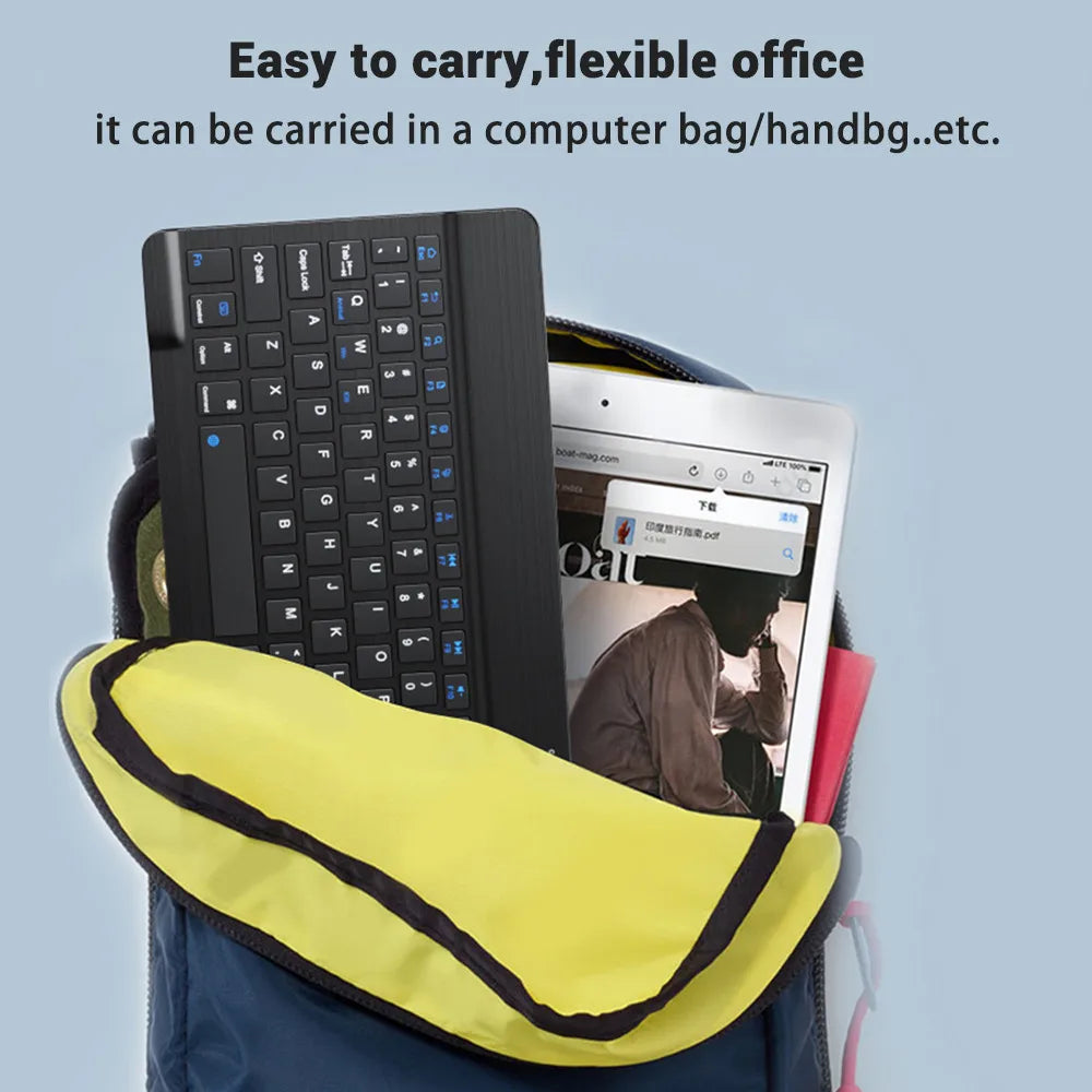 Compact Bluetooth Wireless Ultra-Quiet Keyboard & Mouse For IOS / Android /  Windows