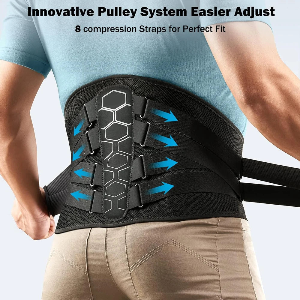 Lower Back & Lumbar Support Brace – Pain Relief for Sciatica, Herniated Discs and Scoliosis