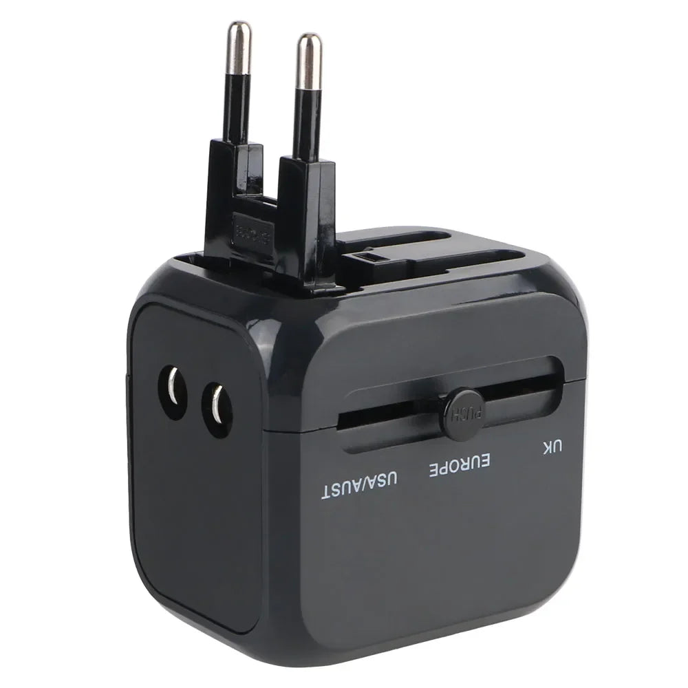 All-in-One Universal Travel Adapter Wall Charger with USB & USB-C